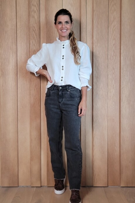 Jean Milán Denim Negro Picado