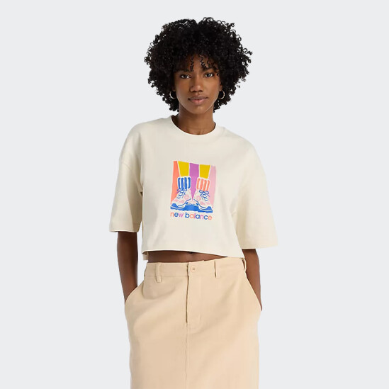 Remera New Balance Gradient Shoes Beige