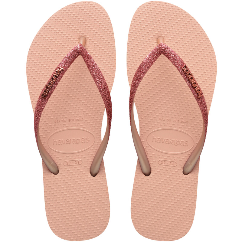 Sandalias Havaianas Slim Glitter Ii Mujer Rosa/rosa