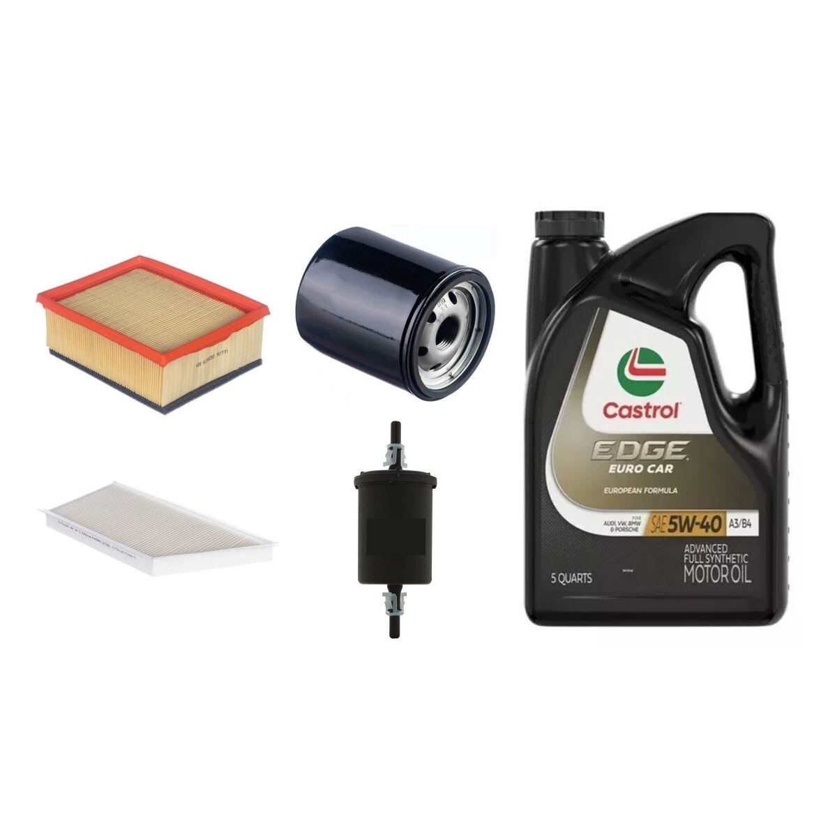 KIT DE FILTROS Y ACEITE 5W40 CASTROL 