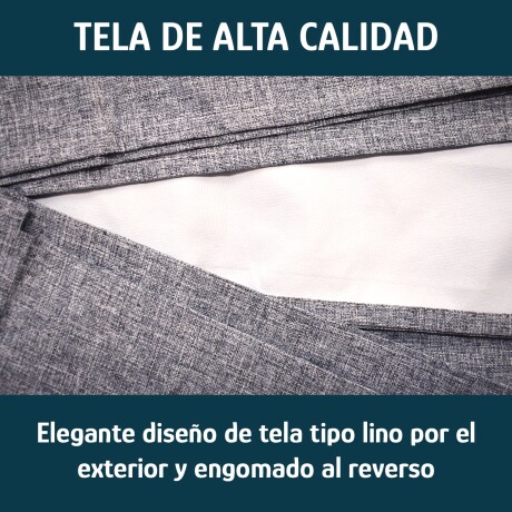 Set x2 Cortinas Blackout 140x230Cm Bloquea Luz Ambientes Gris