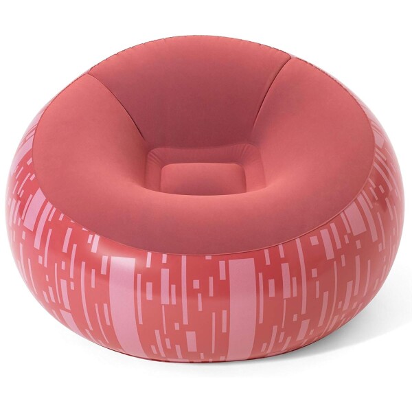 Puff Inflable Sillón Asiento Respaldo Bestway Silla Grande Variante Color Rojo