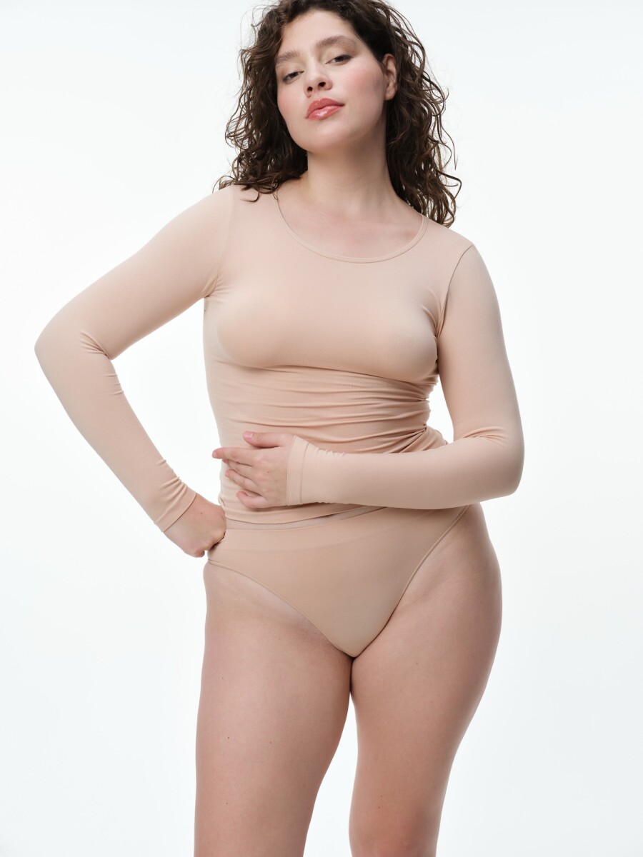 Camiseta Manga Larga Azalea - Beige 