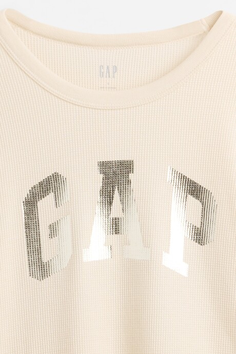 Remera Waffle Manga Larga Mujer Anchorage Cream