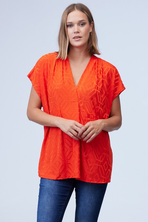 Blusa Labrada Oversize ANARANJADO