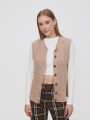 Chaleco Junela Beige Melange