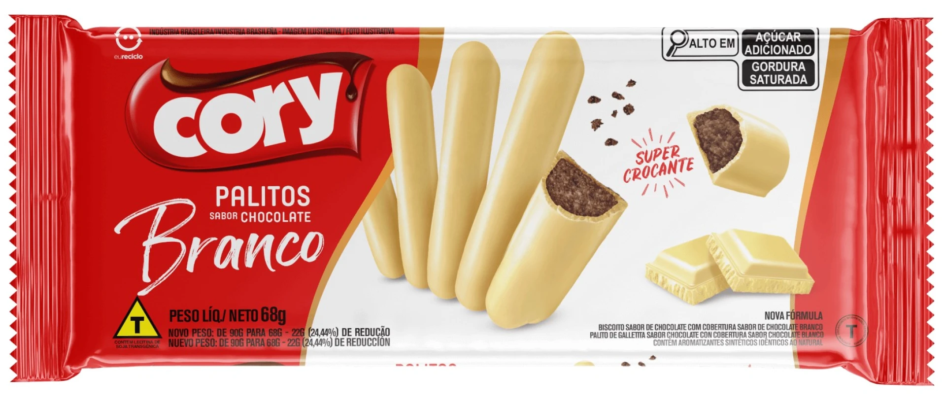 PALITOS BAÑADOS CORY 68G CHOCO BLANCO 
