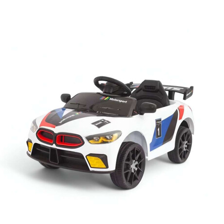 Auto A Bateria Racer Gt 6V Hasta 40 Kg Blanco