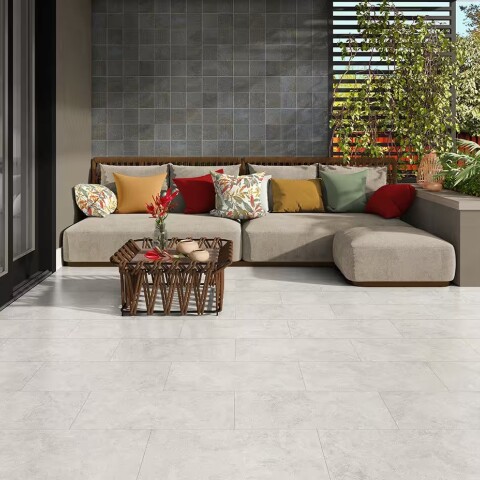 Cerámica Limestone Gris 31x60 cm Mate Cerámica Limestone Gris 31x60 Cm Mate