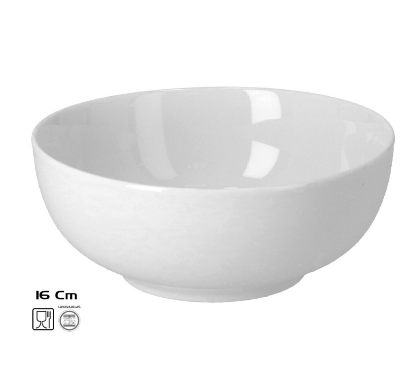 Bowl 16 Cm Blanco - Porcelana 