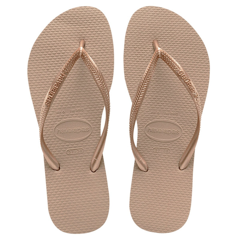 Sandalias de Mujer Havaianas Havaiana SLIM Beige Arena - Dorado