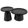 JGO MESA CENTRO METAL NEGRO 2PZAS Unica