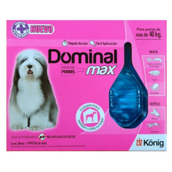 ANTIPARASITARIO KONIG DOMINAL MAX PERRO +40KG ANTIPARASITARIO KONIG DOMINAL MAX PERRO +40KG