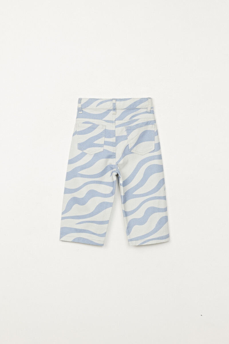 Pantalón jean slouchy cortes Azul Claro