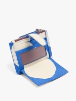 Tarjetero Estampado Con Textura azul