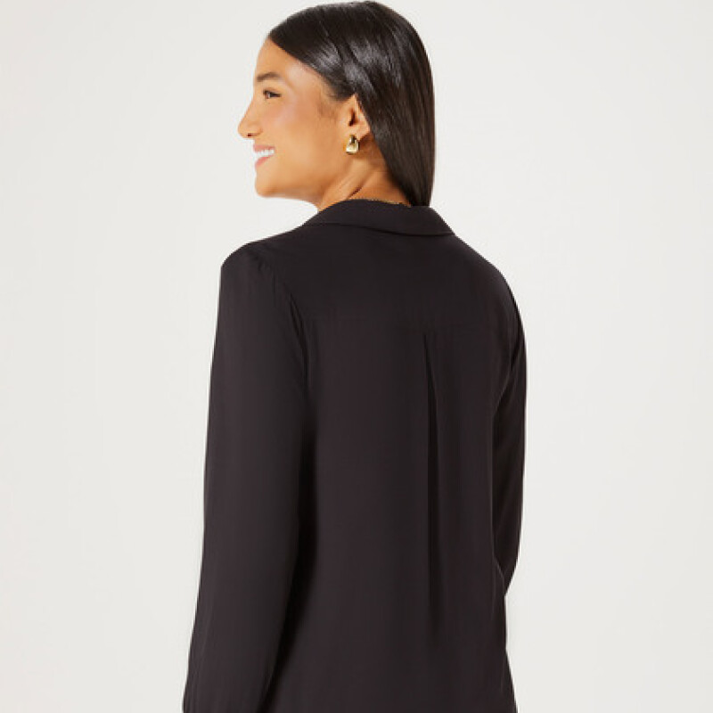 CAMISA ML FEM NEGRO