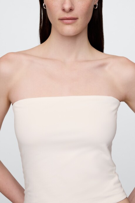 Musculosa Algodón Breteles Finos Mujer New Off White