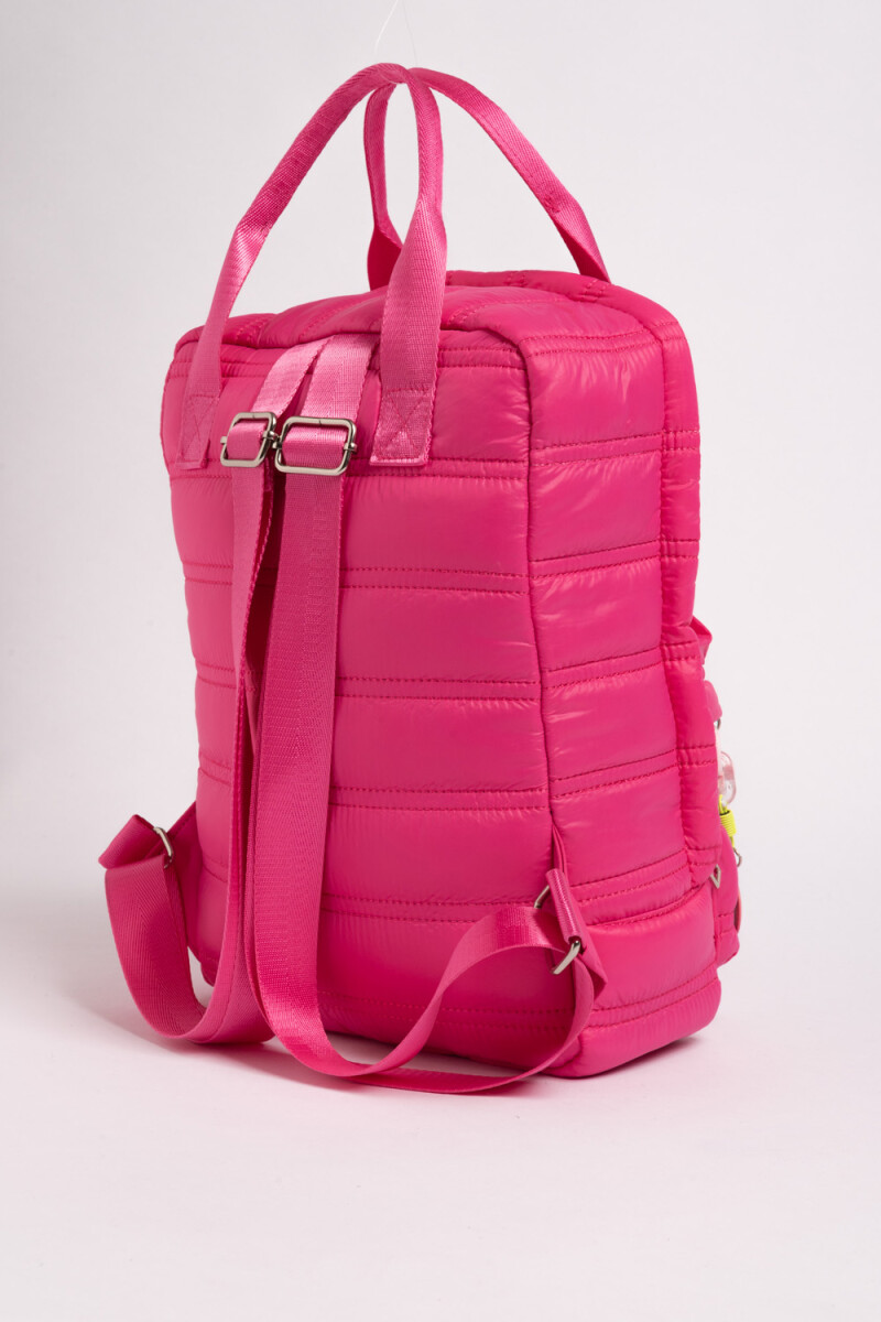 Mochila capitoneada Fucsia