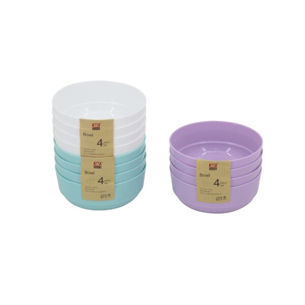 Set de 4 bowls plásticos 13 cm Set de 4 bowls plásticos 13 cm