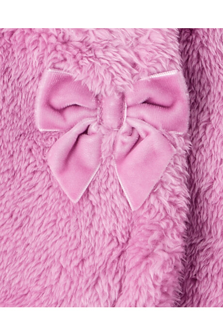 Set tres piezas, chaleco de sherpa, pantalón y body de algodón Sin color