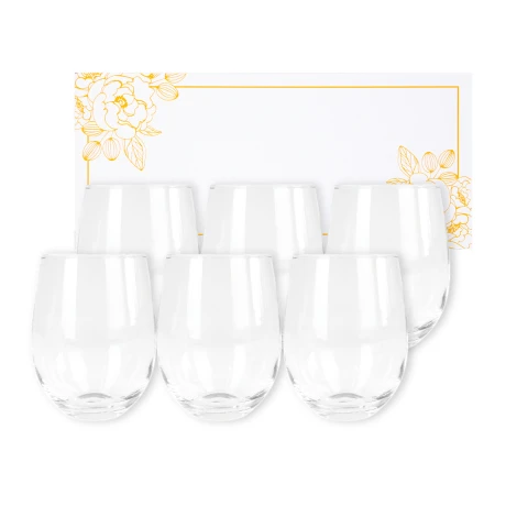 Set de 6 vasos de vidrio Set de 6 vasos de vidrio
