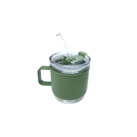 Taza vaso de vidrio c/sorbito 400ml Taza Vaso De Vidrio C/sorbito 400ml