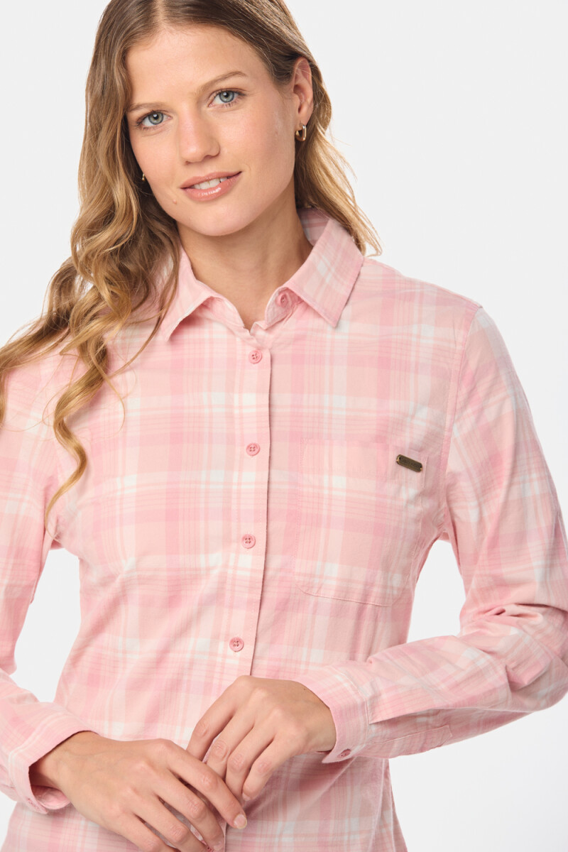 CAMISA A CUADROS - Rosado 