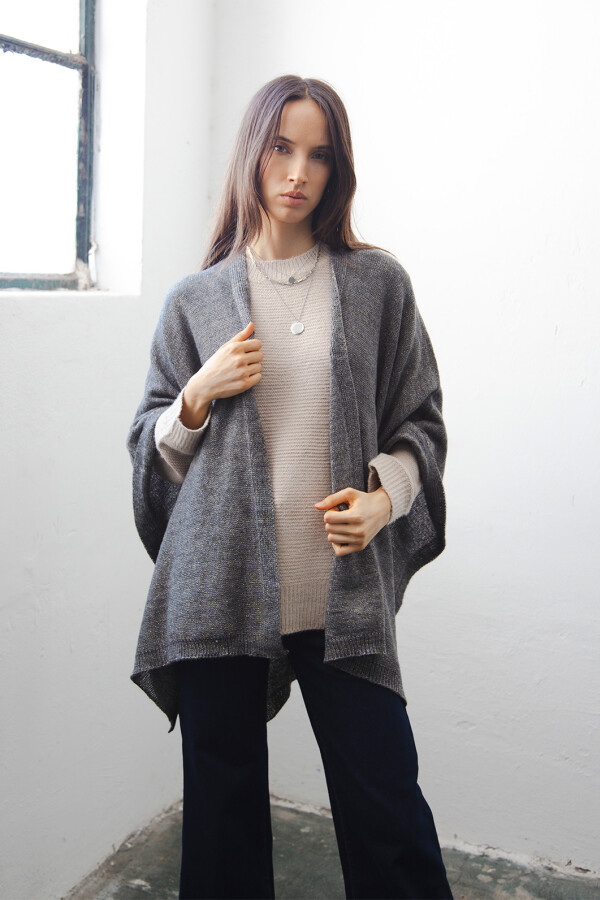 RUANA GLAM GRIS