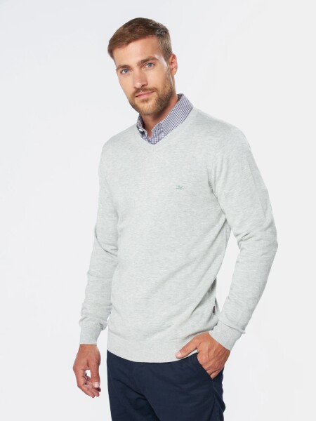 BUZO LEGACY 6564 ESC.V LISO GRIS