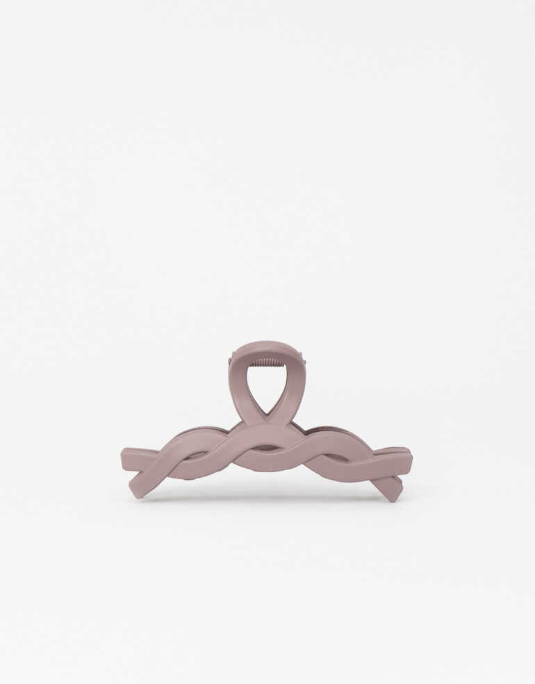 Broche Acrilico Broche Acrílico Trenzado - Rosa Claro