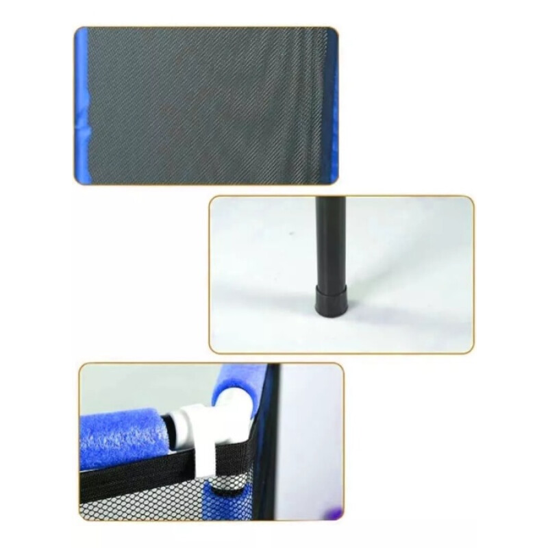 Cama Elástica Infantil Con Red De Seguridad 140 X130cm Azul