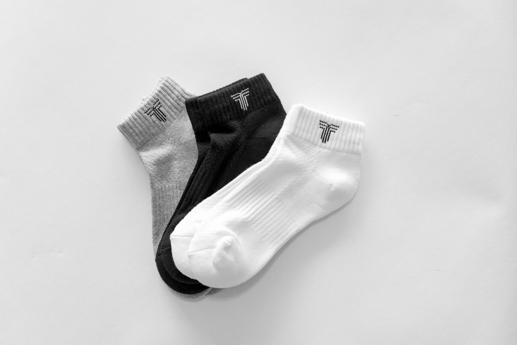 Medias Tripack Soquete Unisex - Negro 