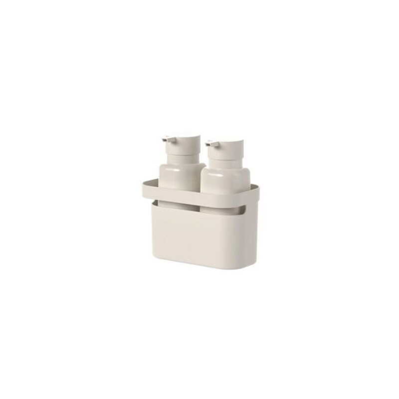 Set de 2 Dispensadores y organizador Beige