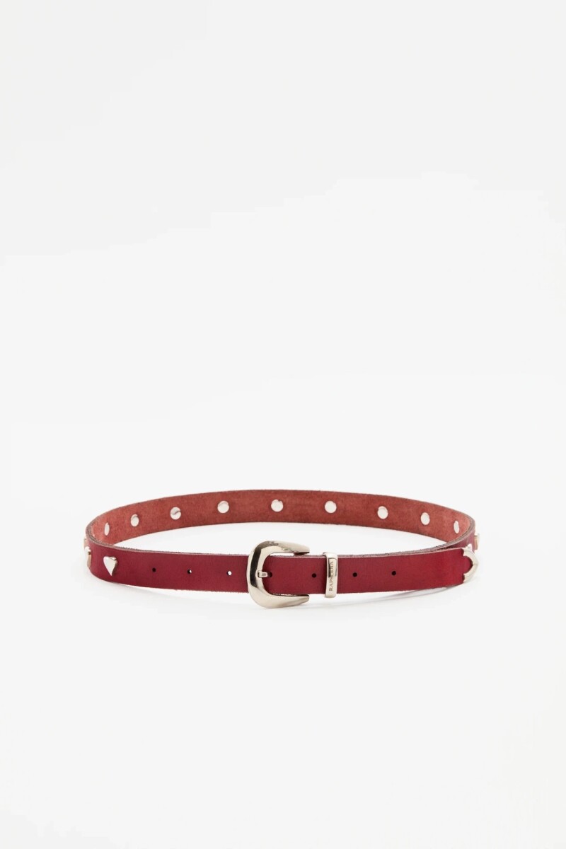 Cinturón Mini Hearts Bordo
