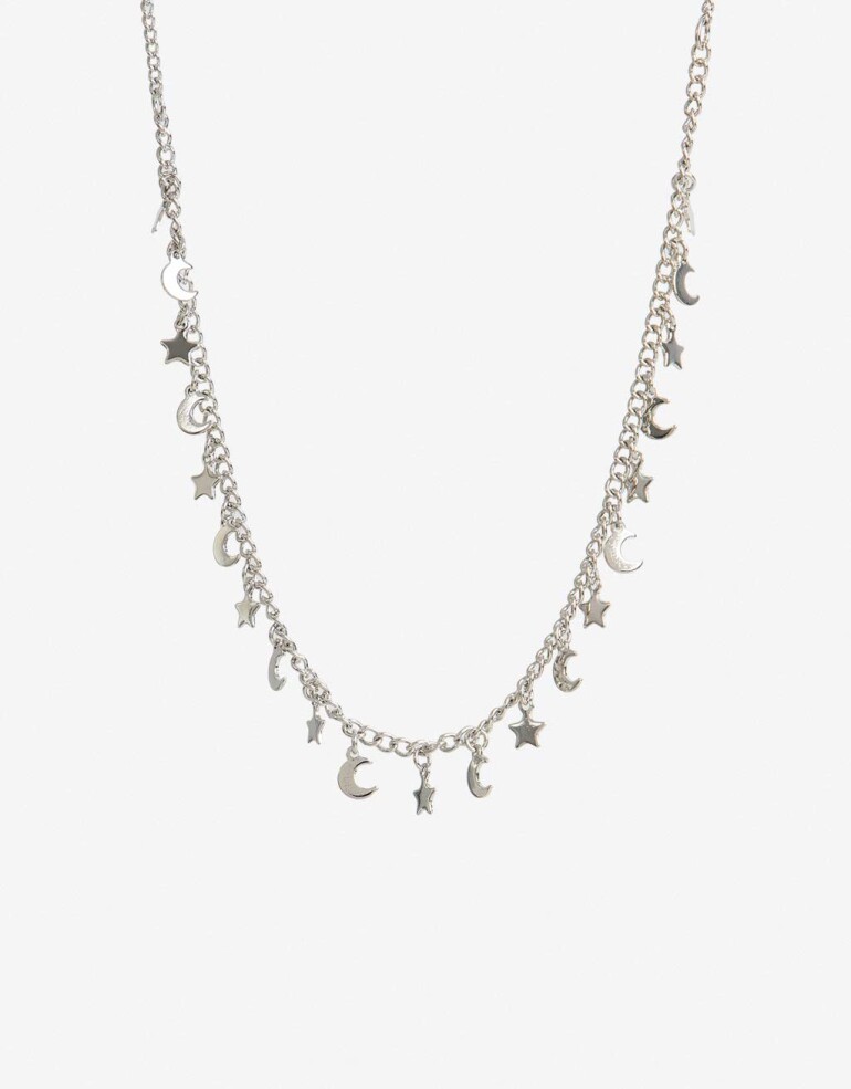 Collares Cortos Metal Collares Cortos Metal Estrellas - Plateado Rodio