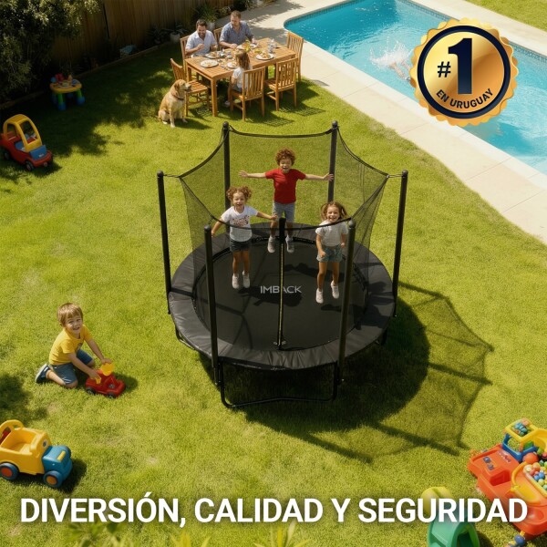 Cama Elastica 2.44 M Trampolin Saltarin Niños Adultos Grande Con Red Proteccion Imback Negro Cama Elastica 2.44 M Trampolin Saltarin Niños Adultos Grande Con Red Proteccion Imback Negro