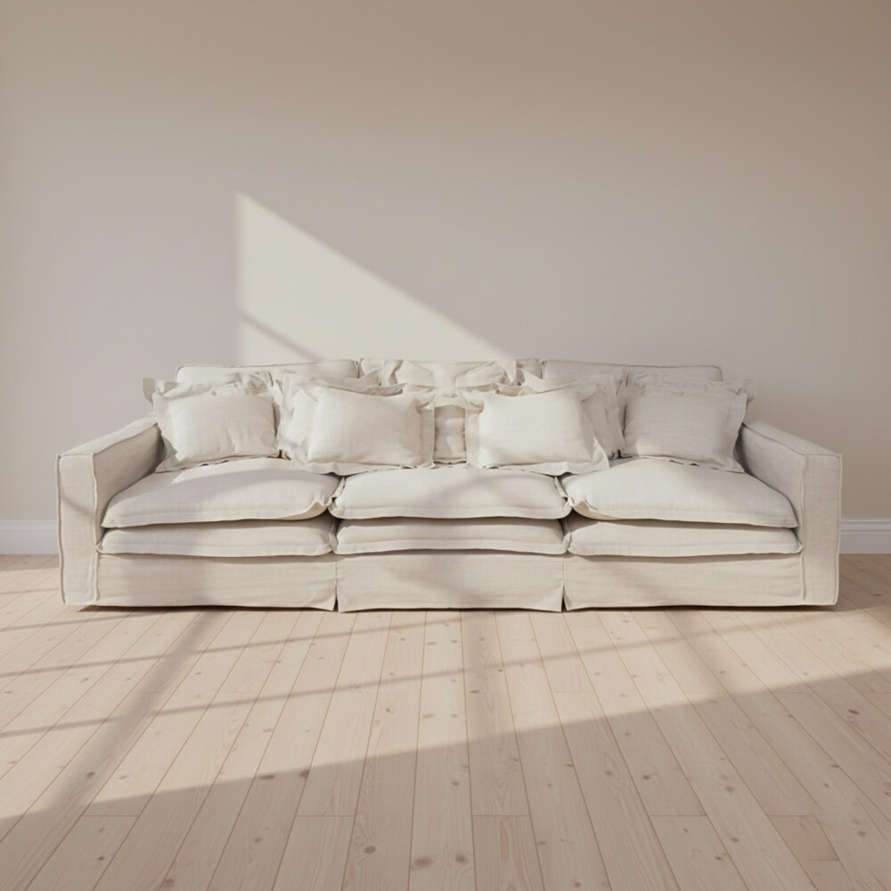 SOFÁ 4 CUERPOS TELA-PREMIUM NATURAL-BEIGE SALOTTO XL NATURAL