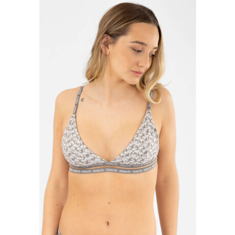 Soutien triangulo snoopy full Gris melange