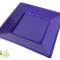 Plato Cuadrado Biodegradable x10 Und Morado