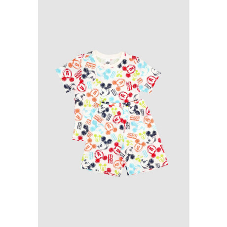 Pijama infantil mickey full print Blanco