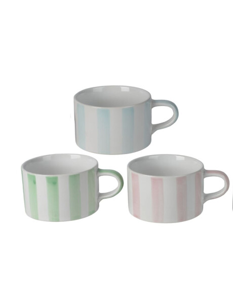 MUG RECTO 350 ML RAYADO BLANCO CON COLORES PASTEL MUG RECTO 350 ML RAYADO BLANCO CON COLORES PASTEL
