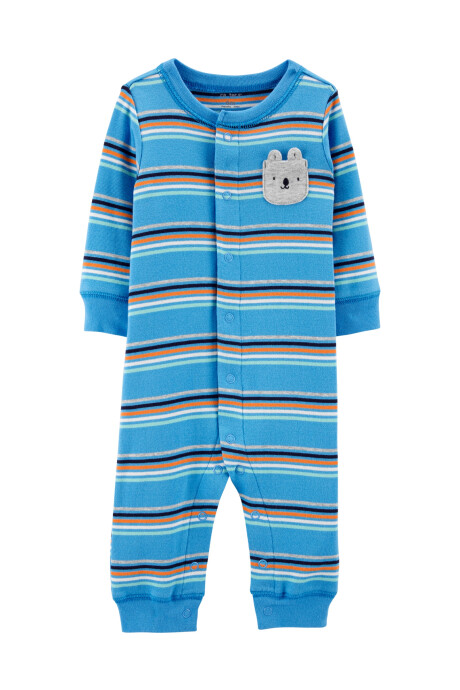 Pijama de algodón diseño a rayas Sin color