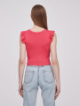 Remera Cetine Rojo Coral