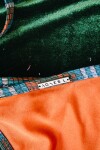 Flower Bikini Naranja Con Turquesa