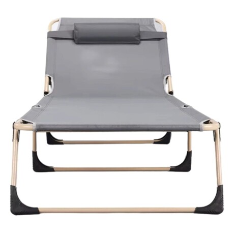 Catre cama plegable para camping 68cm Gris/Beige