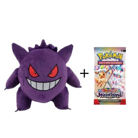 Mochila Peluche oficial Pokémon - Gengar + Sobre Mochila Peluche oficial Pokémon - Gengar + Sobre