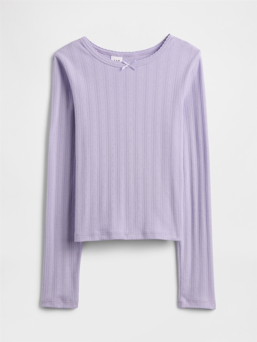 Remera Rib Niña - Orchid 