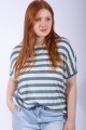 Remera rayas Añil