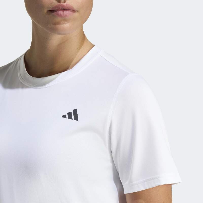 Remera Adidas Workout Essentials Cuello Redondo Blanco
