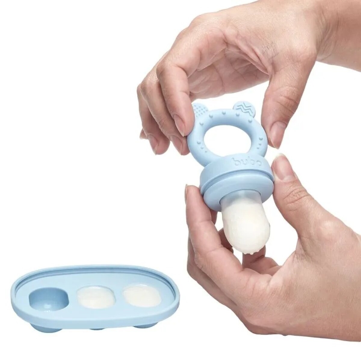 Set molde helado y mordillo alimentacion BUBA - celeste 